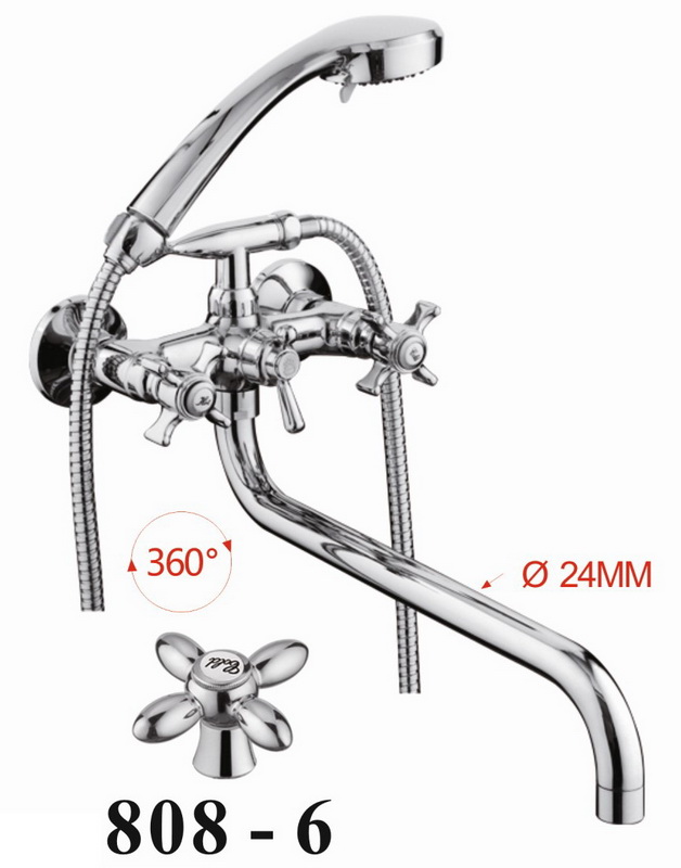 Изображение товара Смеситель для ванной комнаты D-Lin хром (D145808-6)