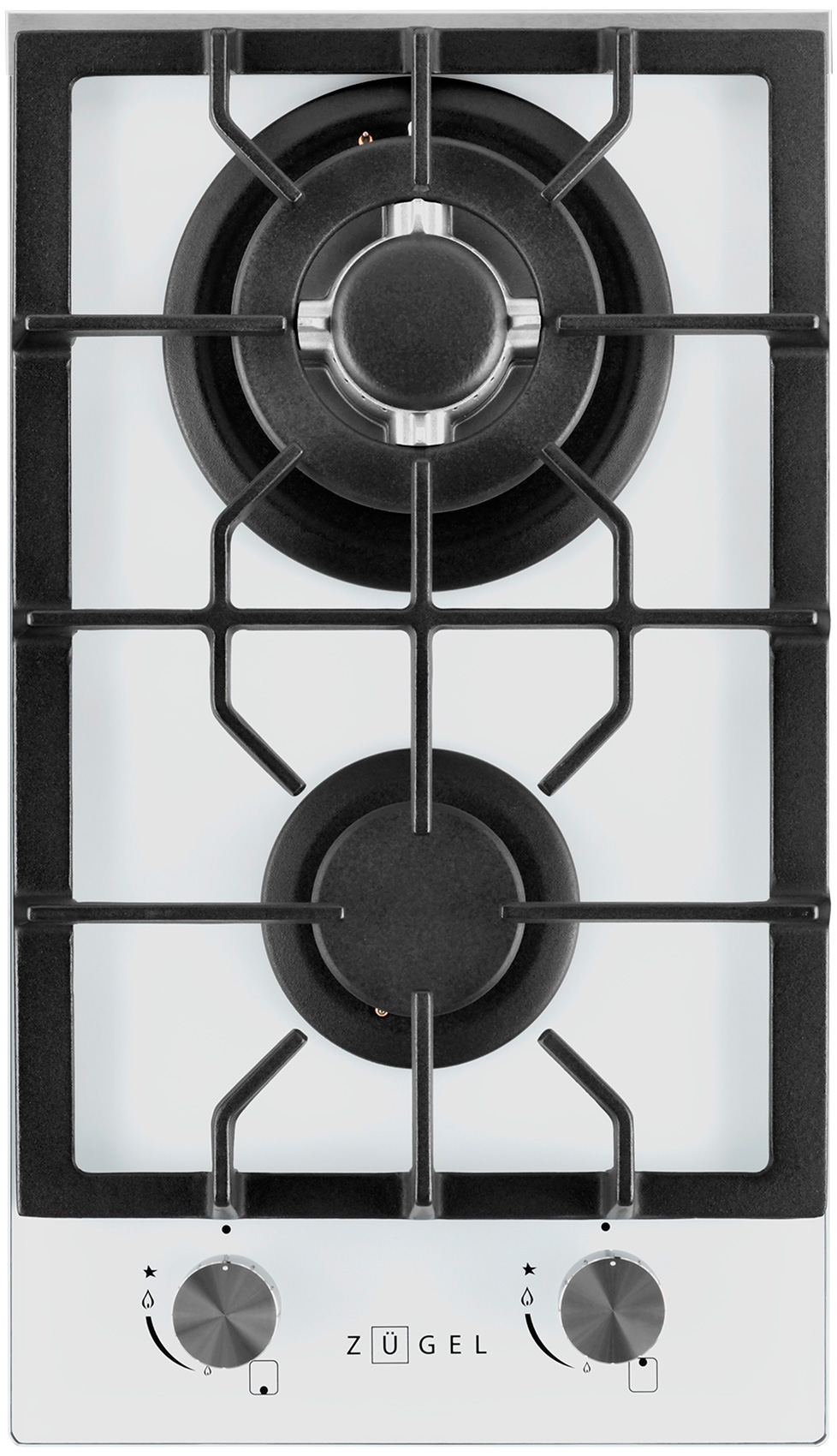 Изображение товара Газовая варочная панель Zugel ZGH292W с 2 конфорками и автоматическим электроподжигом