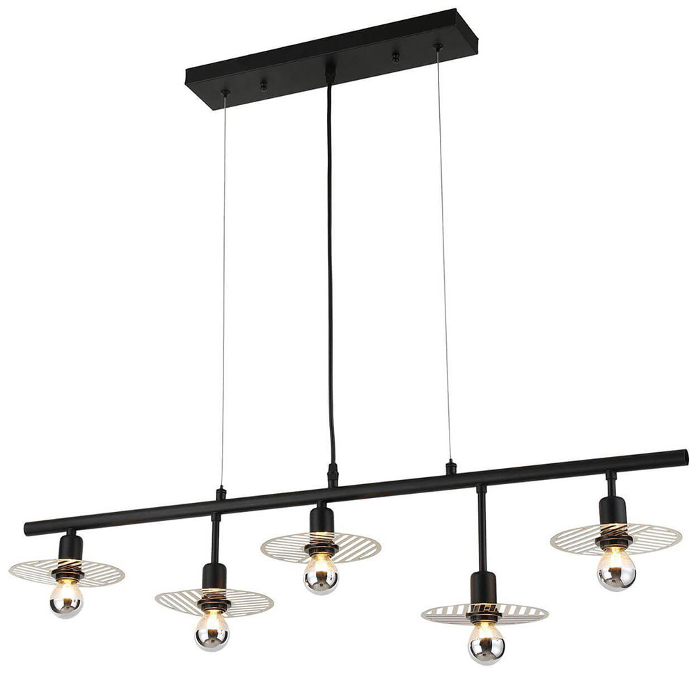 Изображение товара Люстра подвесная Lussole Loft Cranbrook LSP-8254 для кухни, современный стиль, черный металл