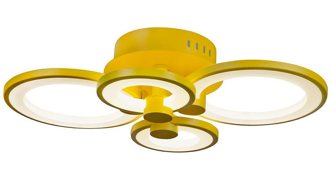 Изображение товара Потолочная светодиодная люстра iLedex Ring A001/4 Yellow
