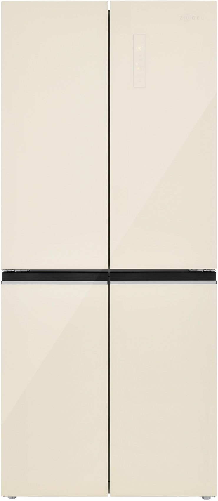 

Многокамерный холодильник Zugel ZRCD430C, бежевое стекло