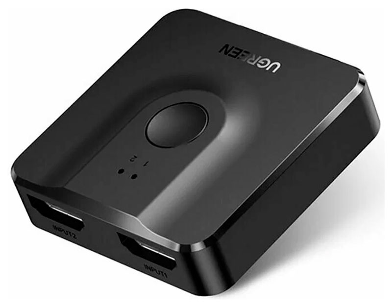 

Переключатель Ugreen CM217, 2 In 1 Out HDMI Switcher 4K@60Hz, черный (50966)