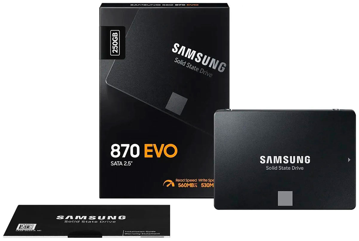 Изображение товара SSD накопитель Samsung 2.5 250GB 870 EVO SATA MZ-77E250B/EU