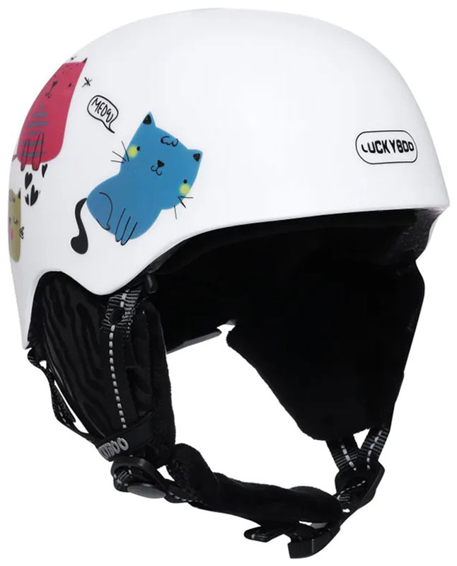 Изображение товара Детский шлем LuckyBoo FUTURE белый с визором и регулировкой размера