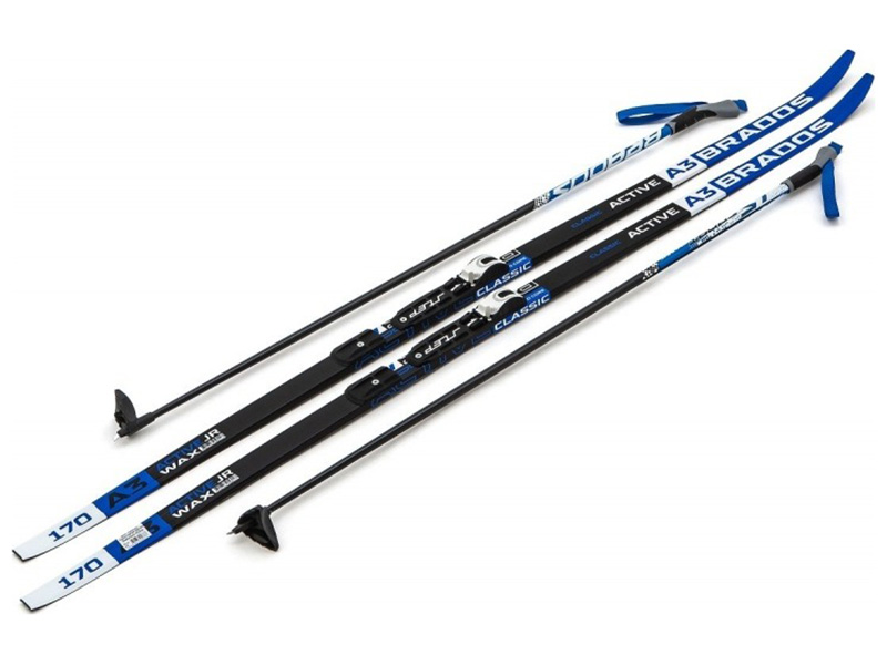 

Лыжи беговые STC NNN - 170 STEP Brados Active A3 Blue, Синий/белый/черный