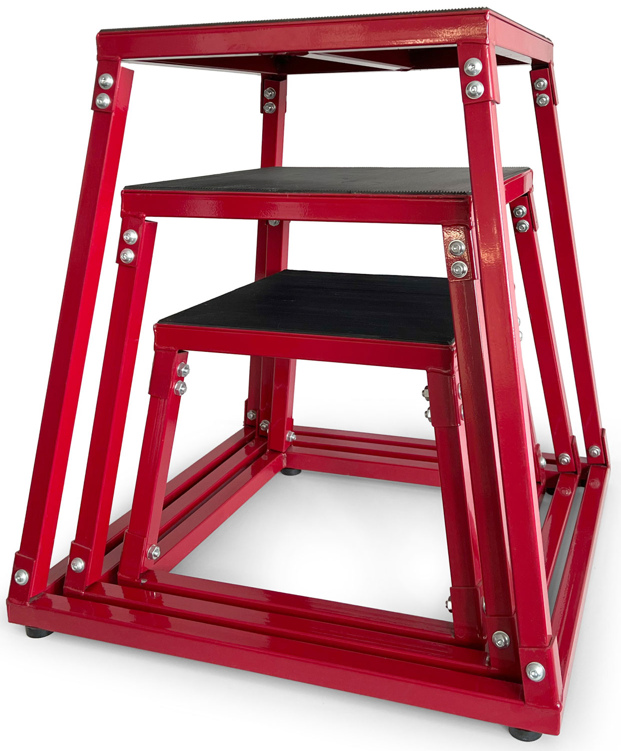 

Комплект тумб (плиобокс) Unix Fit PRO для прыжков, 3 шт (PBSET3PRD), Черный/красный