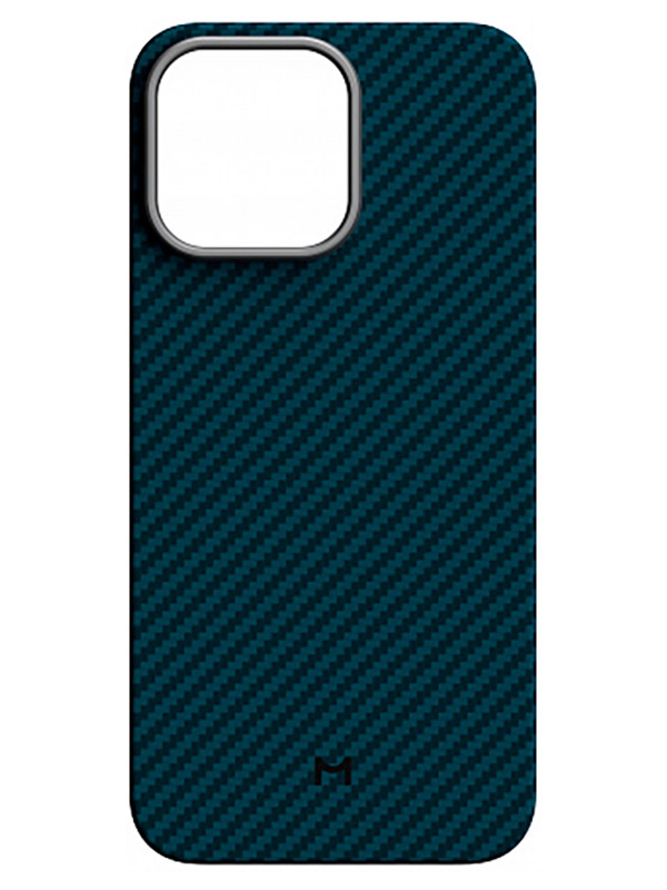 Изображение товара Чехол для мобильного телефона Magssory для iPhone 15 Pro Max, кевлар (арамид), с магнитами, совместимый с MagSafe, blue (CFB016)