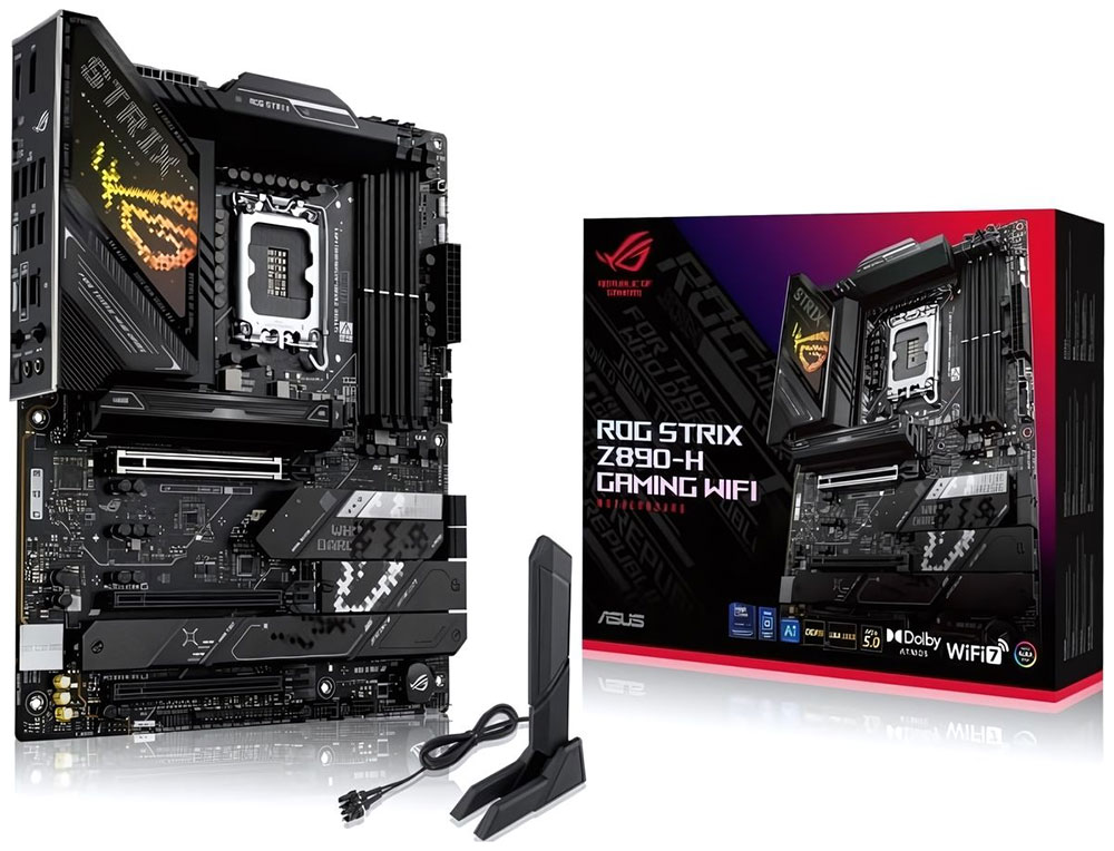 Изображение товара Материнская плата Asus ROG STRIX Z890-H GAMING WIFI (LGA1851, ATX)