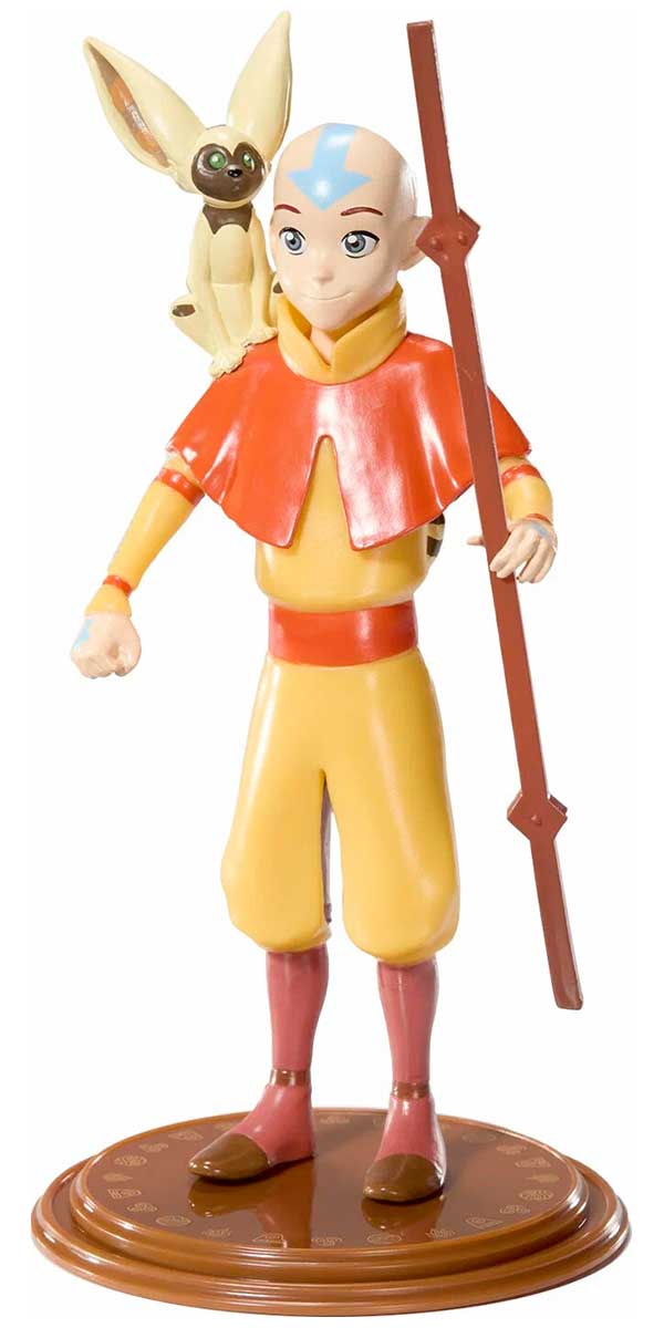 Изображение товара Фигурка Аанг из Аватар 17,8 см Bendyfigs с посохом и Момо