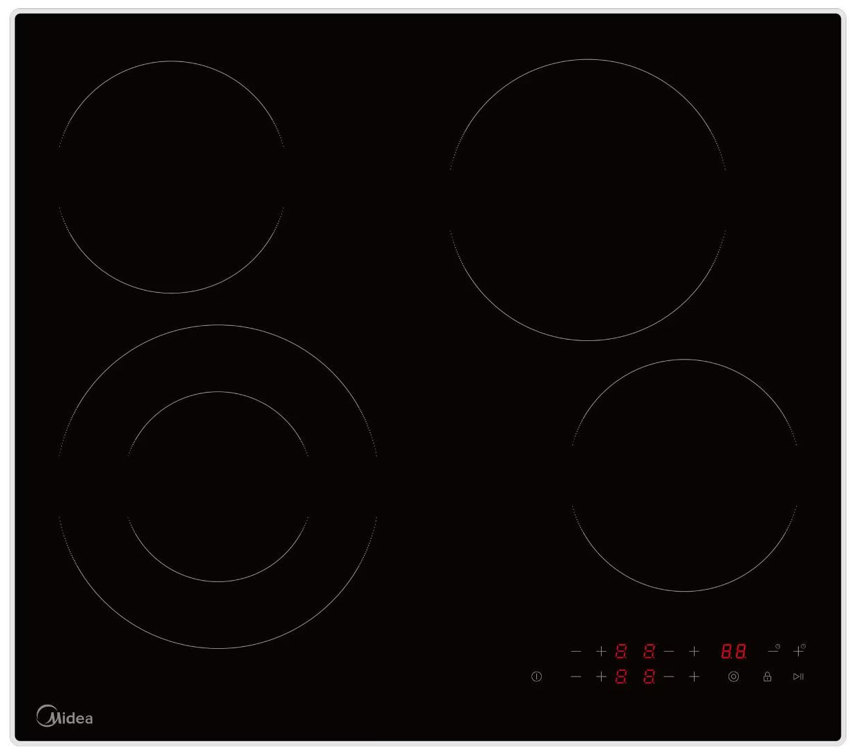 

Электрическая варочная панель Midea MCH64401SX, Черный