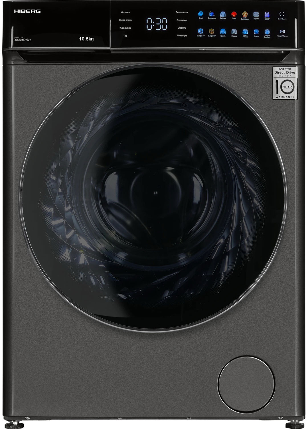 Изображение товара Hiberg i-DDQ11 - 1014 Sd Стиральная машина с паром и инвертором 10.5 кг