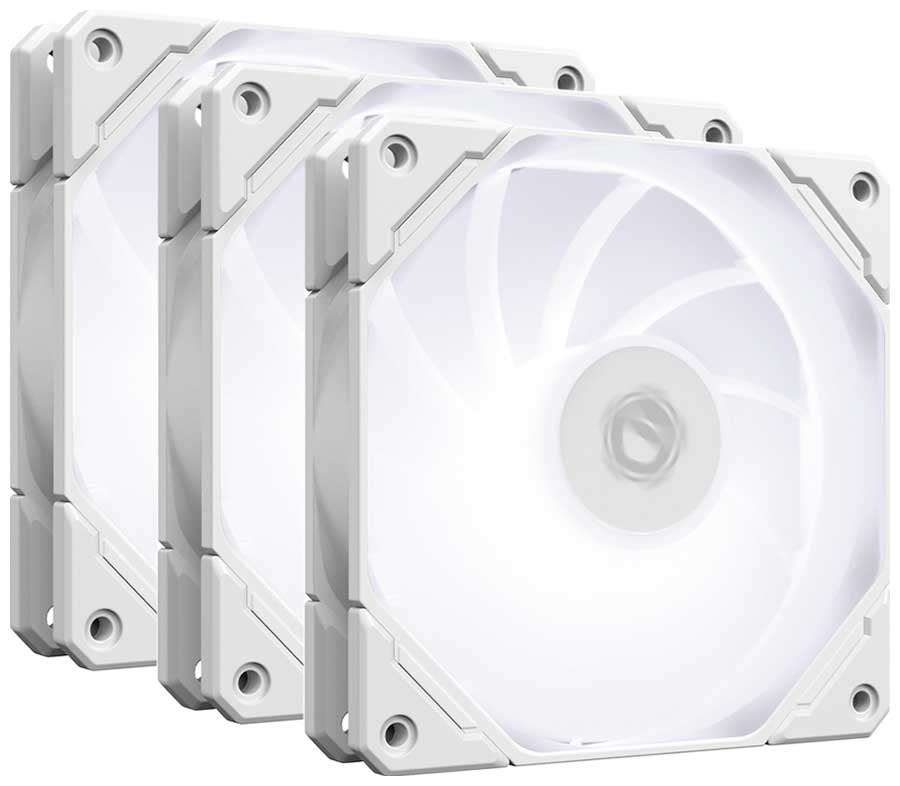 Вентилятор для корпуса ID-Cooling 3x120 mm PWM WHITE (TF-12025-PRO SW TRIO)