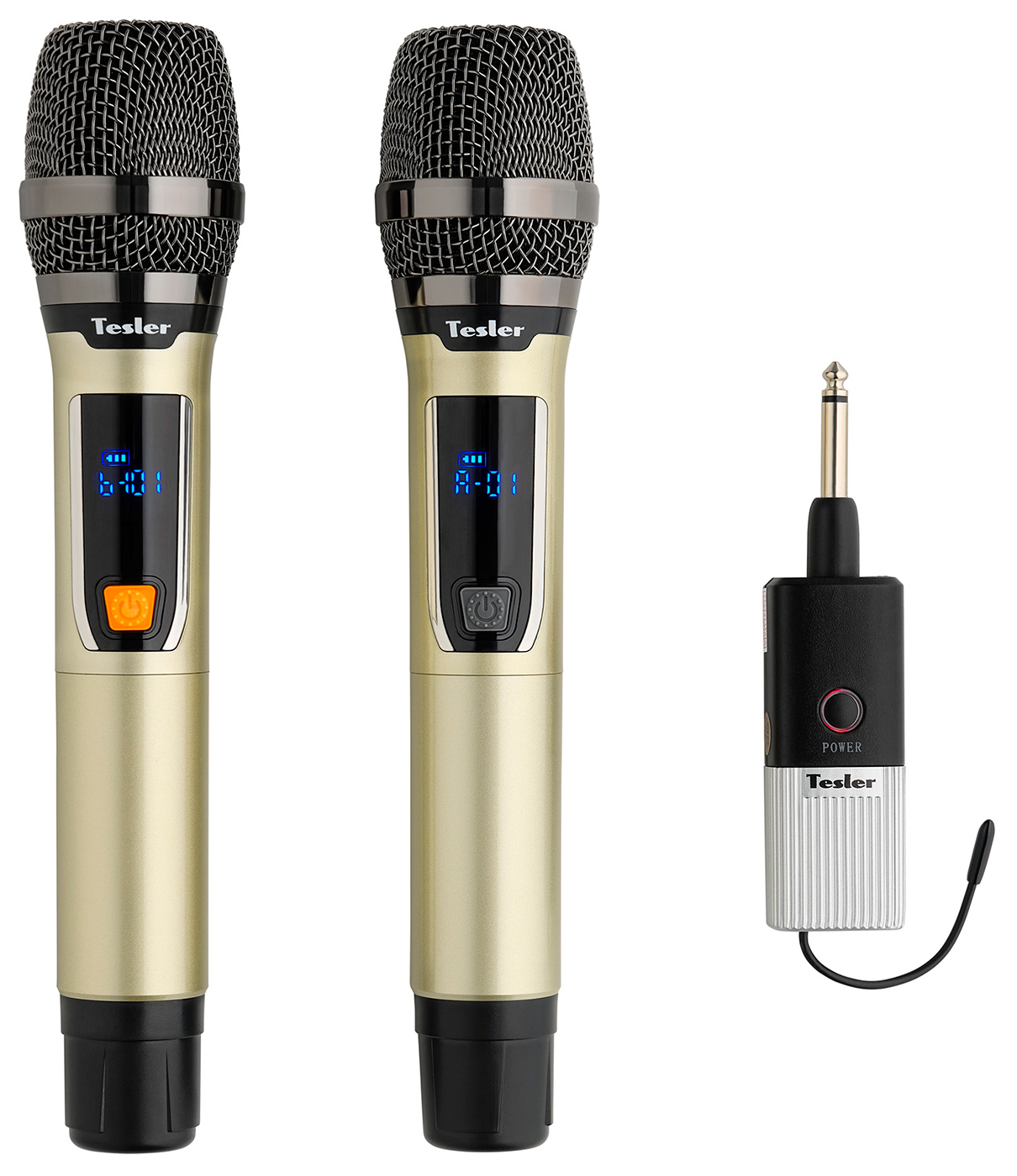 Изображение товара Беспроводная вокальная система Tesler WMS-720 2 микрофона UHF стабильное качество