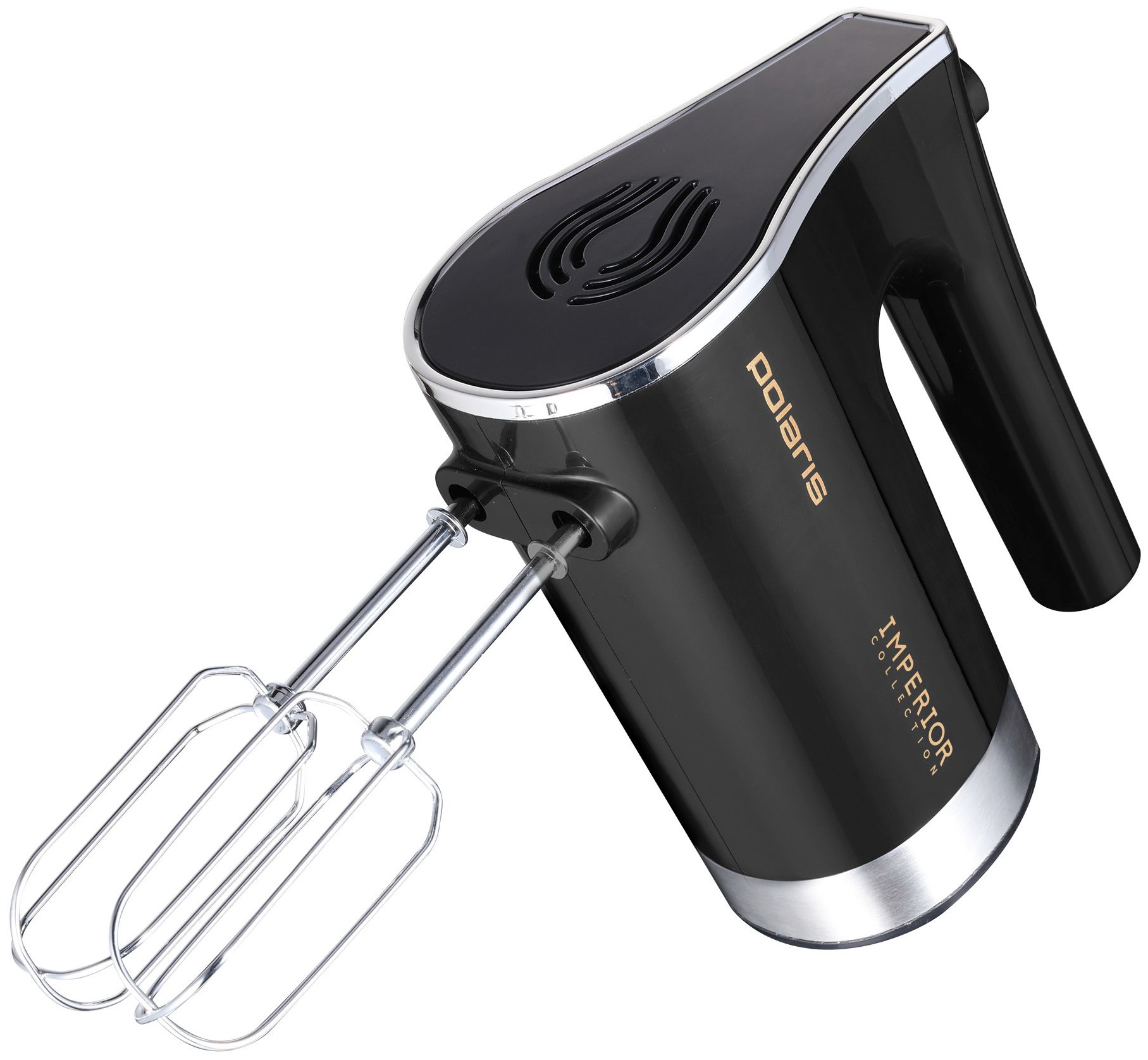 Изображение товара Миксер Polaris PHM 7029 черный с венчиками и крюком для теста