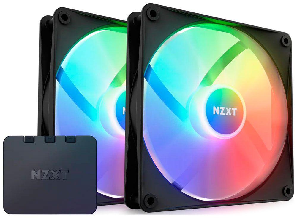 Изображение товара Вентиляторы для корпуса NZXT F140 RGB Core Twin Pack 2x140mm Black (RF-C14DF-B1)