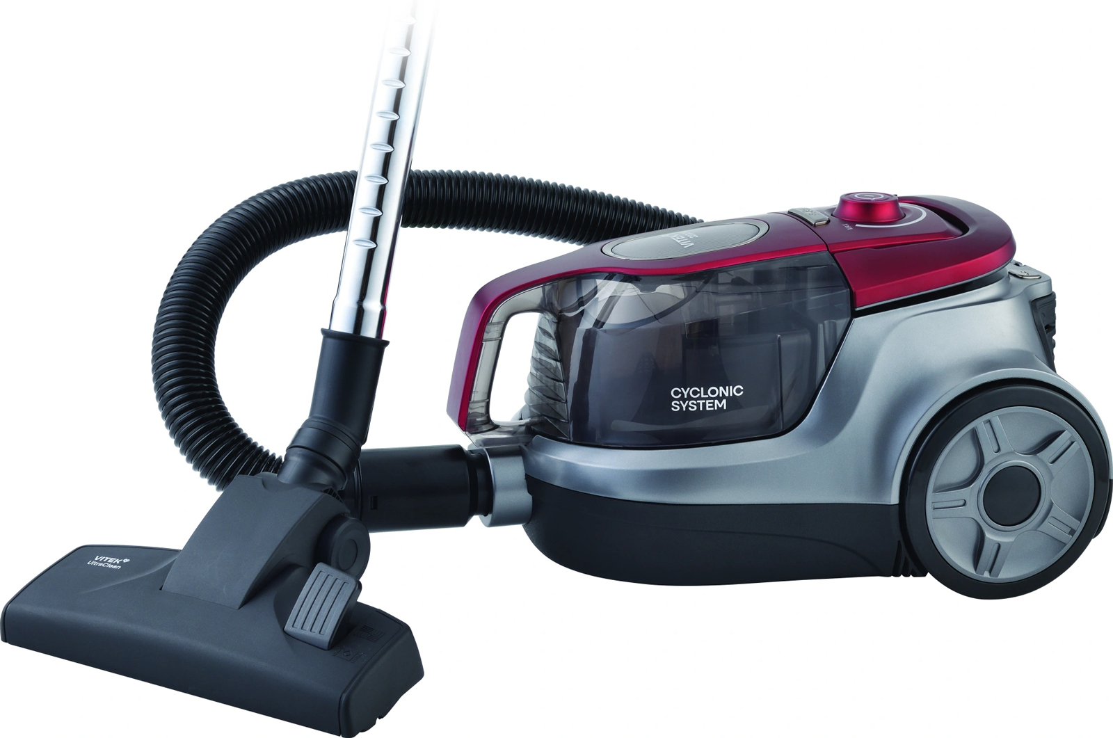 

Пылесос Vitek VT-CV3113, 2200 Вт, красный/серый