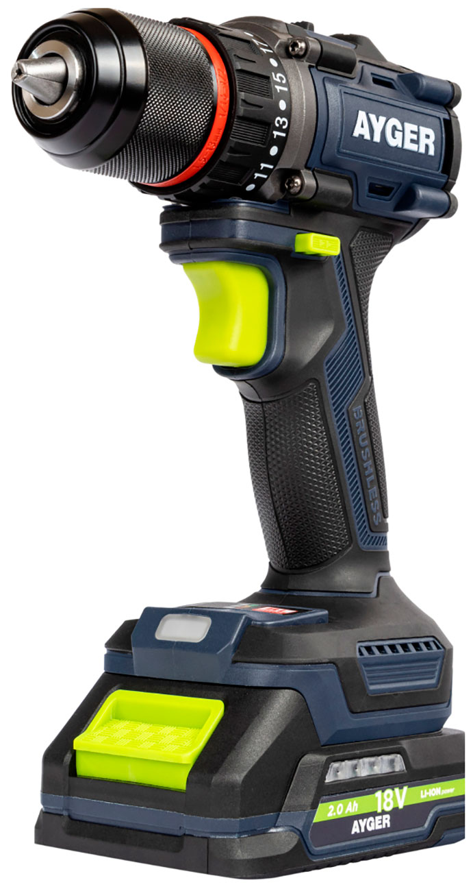 Изображение товара Шуруповерт аккумуляторный Ayger AP20BL2-70