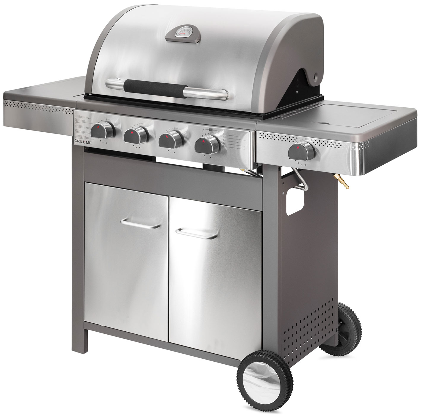 Изображение товара Газовый гриль Ecotronic GM2-204T+1-SS с 4 горелками и боковой конфоркой