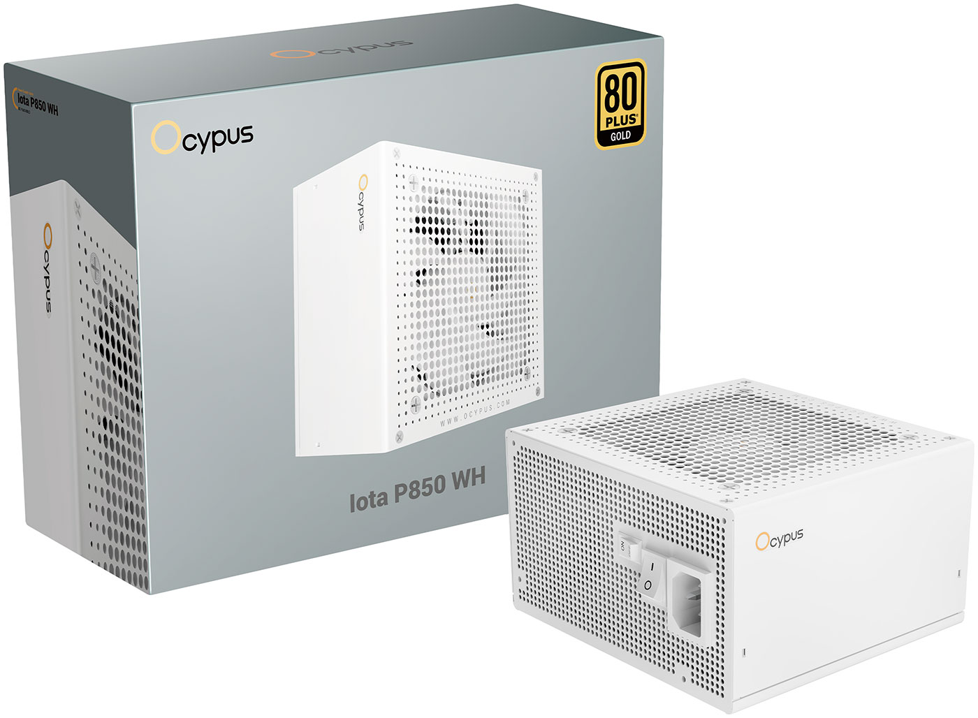 Изображение товара Блок питания Ocypus Iota P850 WH 850W 80+ Gold ATX 3.1 модульный' Изображение товара Блок питания Ocypus Iota P850 WH 850W 80+ Gold ATX 3.1 модульный'