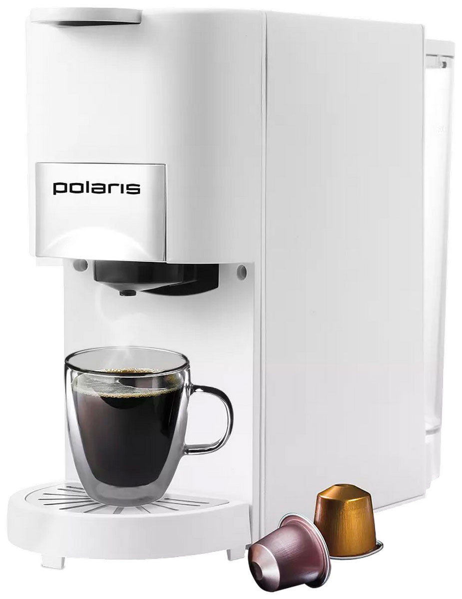 Изображение товара Капсульная кофеварка Polaris PCM 2020 3-в-1 белая