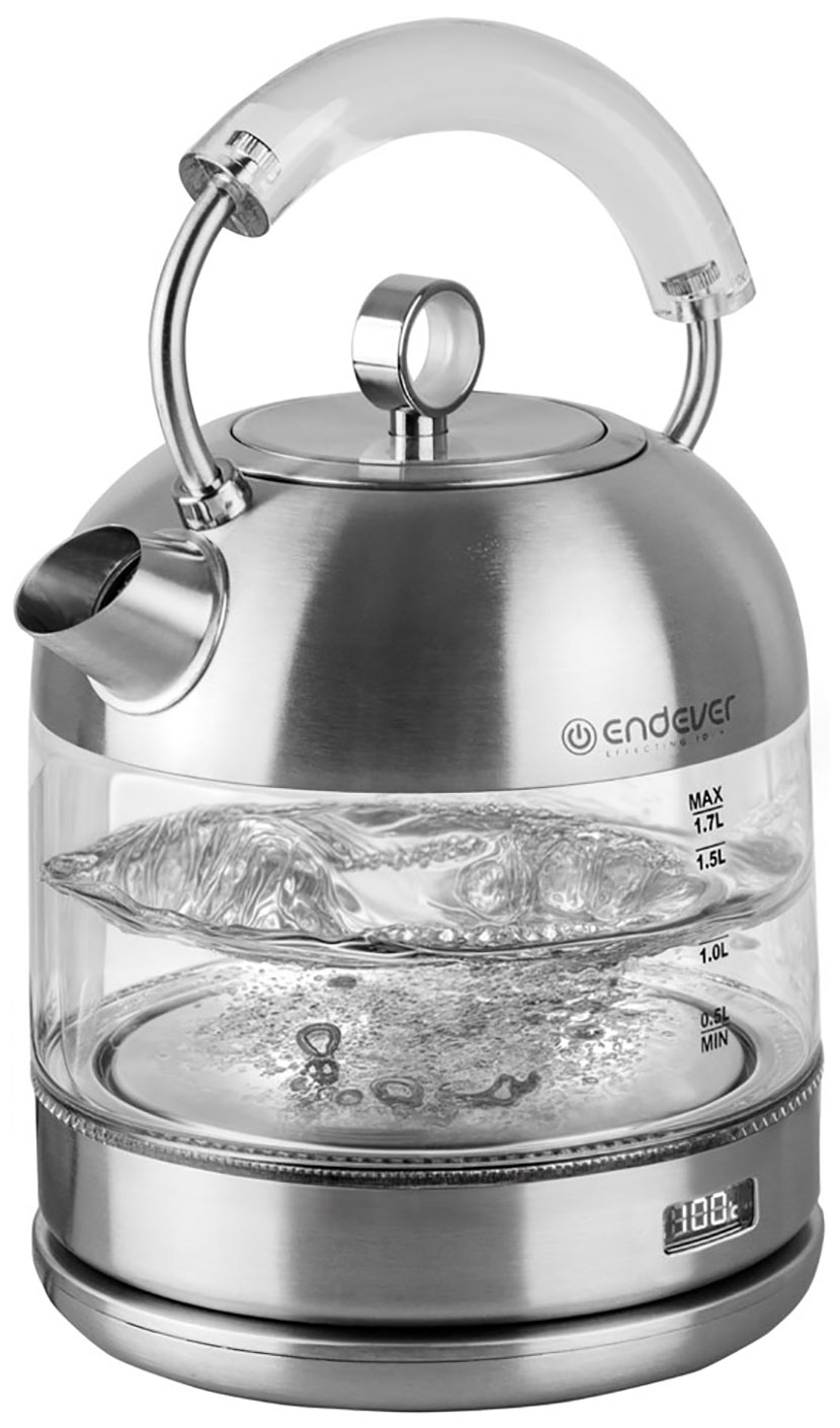 Изображение товара Чайник электрический Endever Skyline KR-368G, стальной