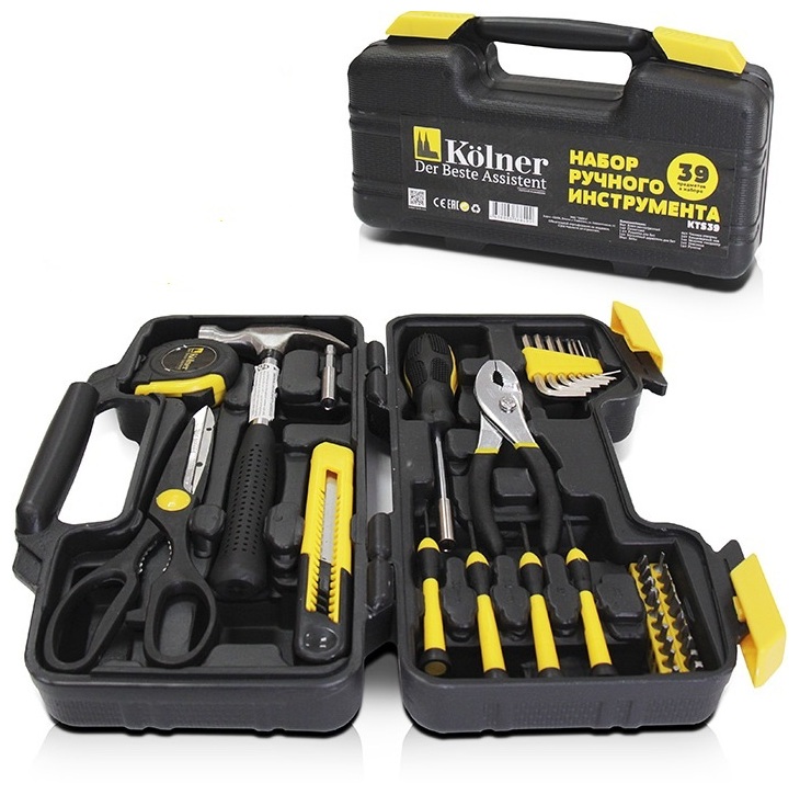 Набор инструментов Kolner KTS 39 набор ручного инструмента kolner kts 36b для ремонтных работ сумка кн36бктс