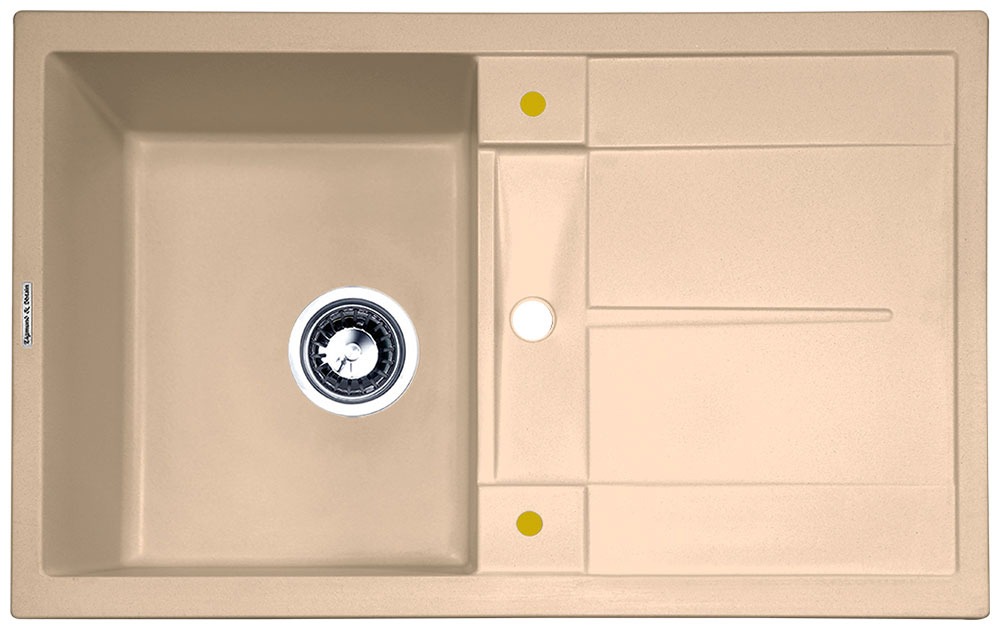 Изображение товара Кухонная мойка Zigmund & Shtain Rechteck 780 из искусственного гранита топленое молоко