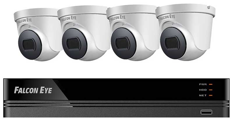 Комплект видеонаблюдения Falcon Eye FE-104MHD KIT Дом SMART комплект видеонаблюдения falcon eye офис fe 104mhd kit smart