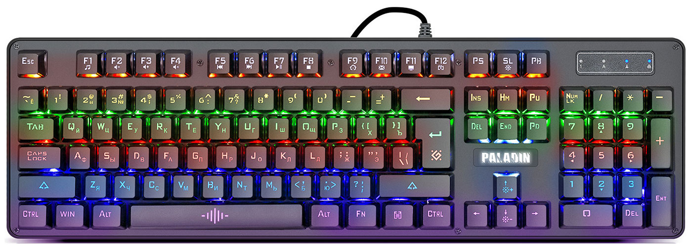 Механическая клавиатура Defender Paladin GK-370L RU,Rainbow цена и фото