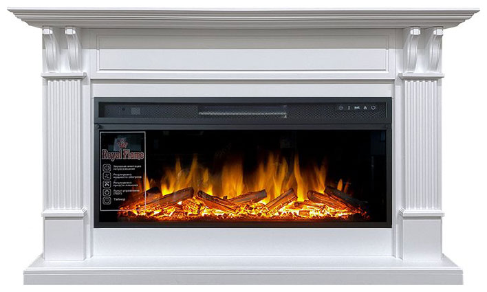 Изображение товара Каминокомплект Royal Flame Cardiff с очагом Vision 42 LOG LED белый