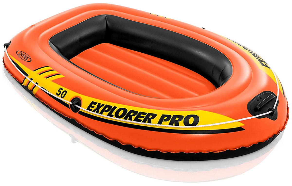 Изображение товара Надувная лодка Intex Explorer Pro 50 для одним ребенком с надувным полом