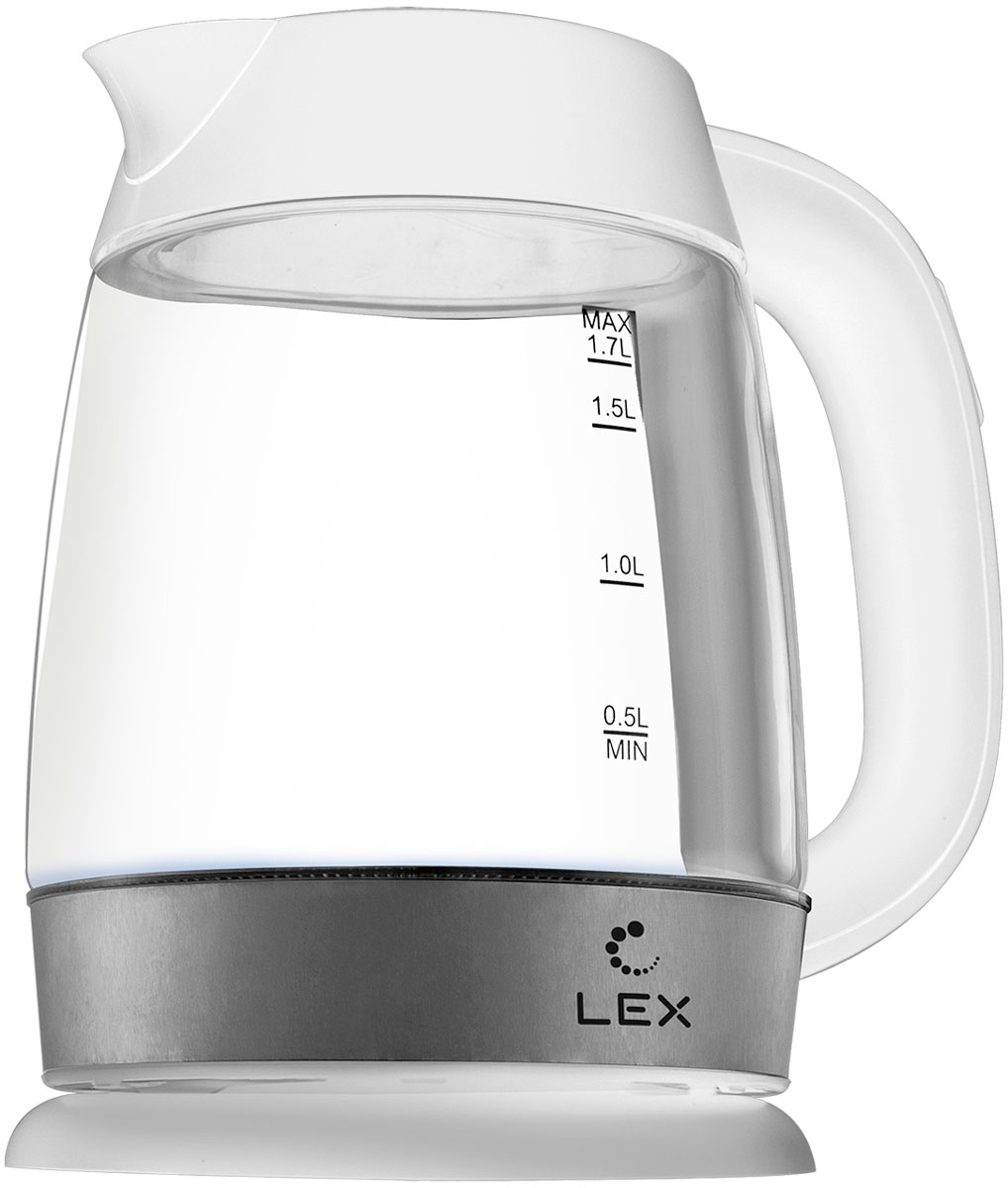 Чайник электрический LEX LX 30011-2 (белый) чайник электрический lex lx 30021 2