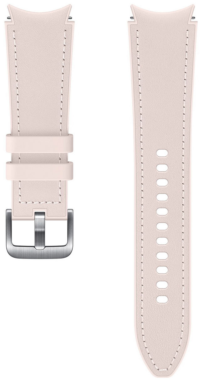 Ремешок для смарт-часов Samsung Watch4 HybridLeather M/L pink SAM-ET-SHR89LPEGRU ремешок из натуральной кожи для samsung gear s3 s2 galaxy watch 3 быстросъемный универсальный браслет из воловьей кожи 20 мм 22 мм