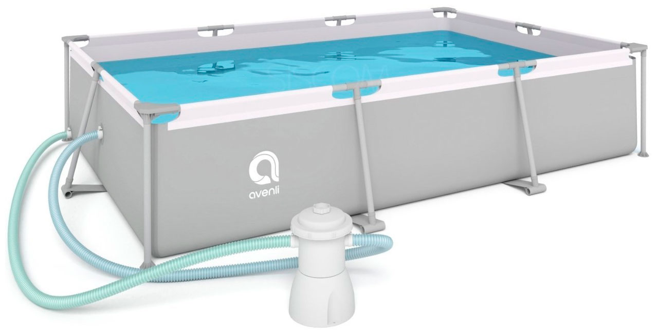 Изображение товара Бассейн каркасный прямоугольный Avenli 300х207х65 cм фильтр-насос 17771EU