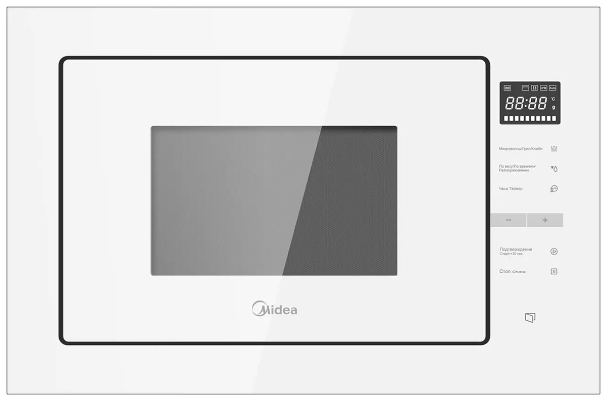 Изображение товара Встраиваемая микроволновая печь Midea MI10250GW с грилем и сенсорным управлением Изображение товара Встраиваемая микроволновая печь Midea MI10250GW с грилем и сенсорным управлением