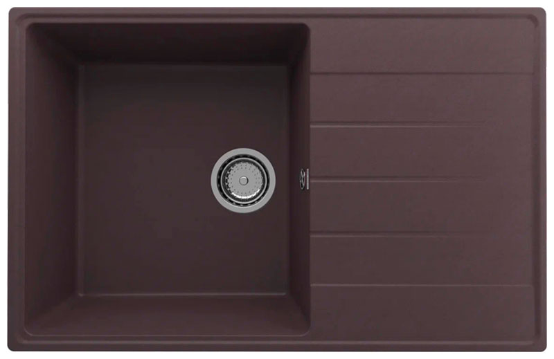 Изображение товара Кухонная мойка Ulgran Quartz Prima трюфель 780-06 врезная прямоугольная