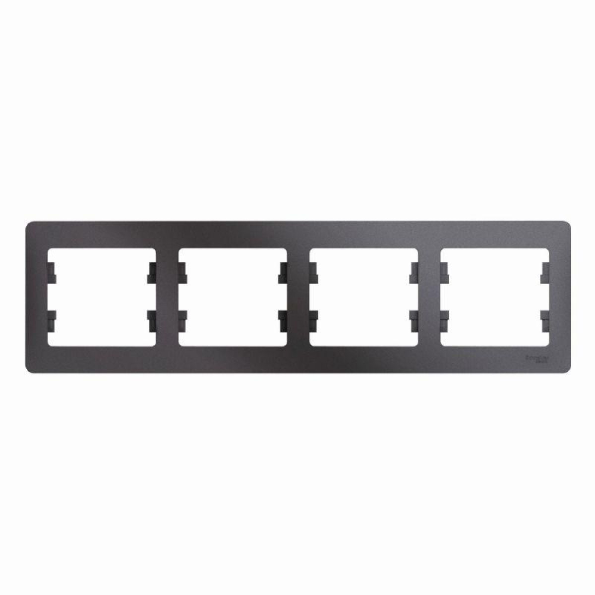 Изображение товара Рамка 4-м Glossa горизонтальная графит Systeme Electric