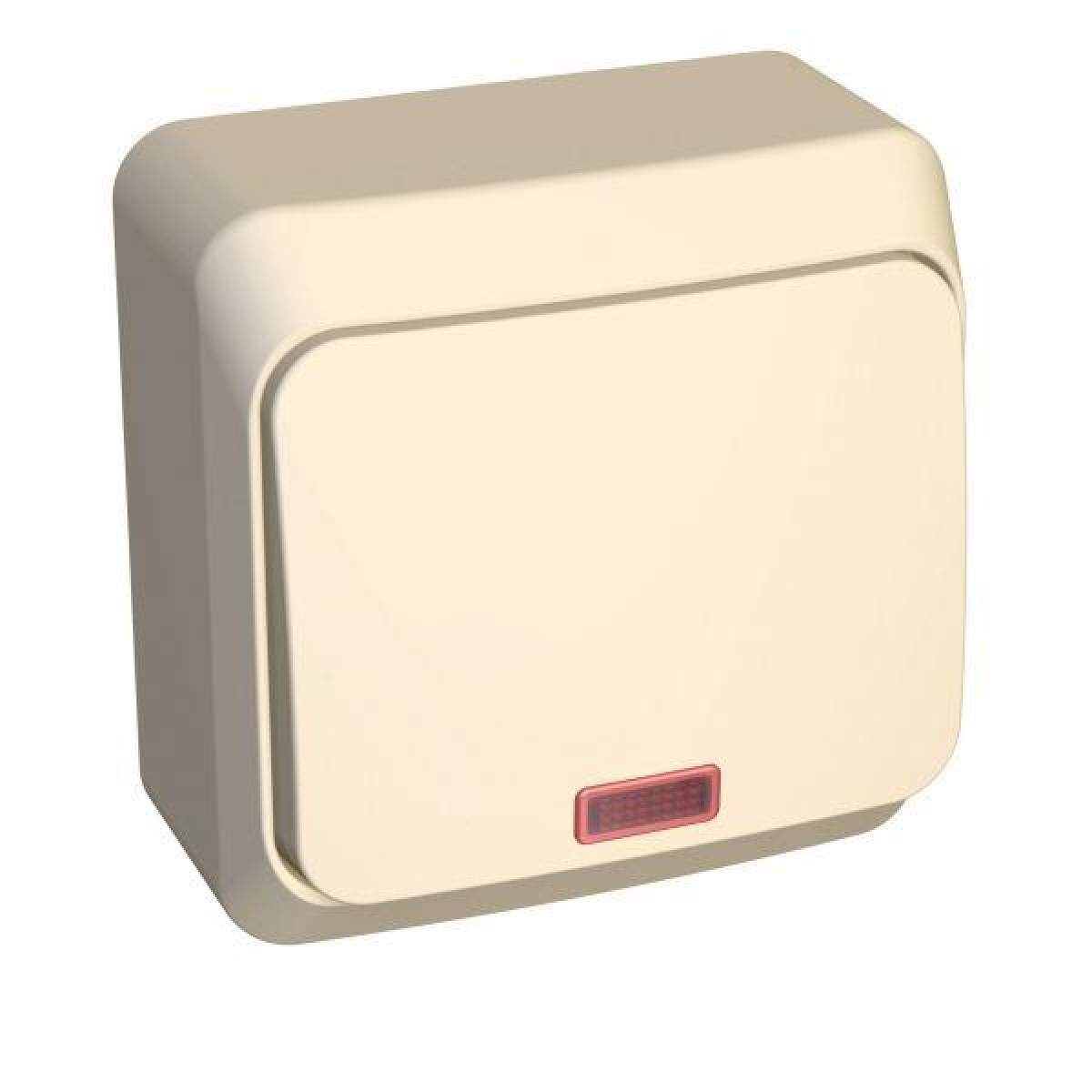 Изображение товара Выключатель 1-кл. ОП Этюд 10А IP20 с подсветкой кремовой Systeme Electric