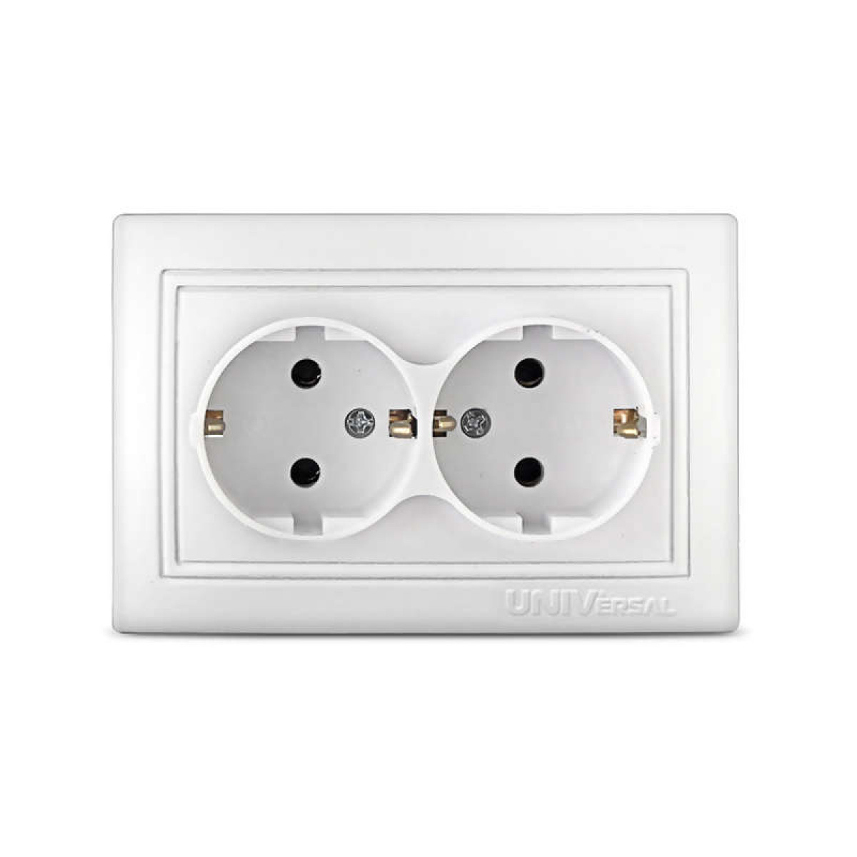 Изображение товара Розетка универсальная двухклассовая с заземлением 16А IP20 Севиль, белая UNIVersal