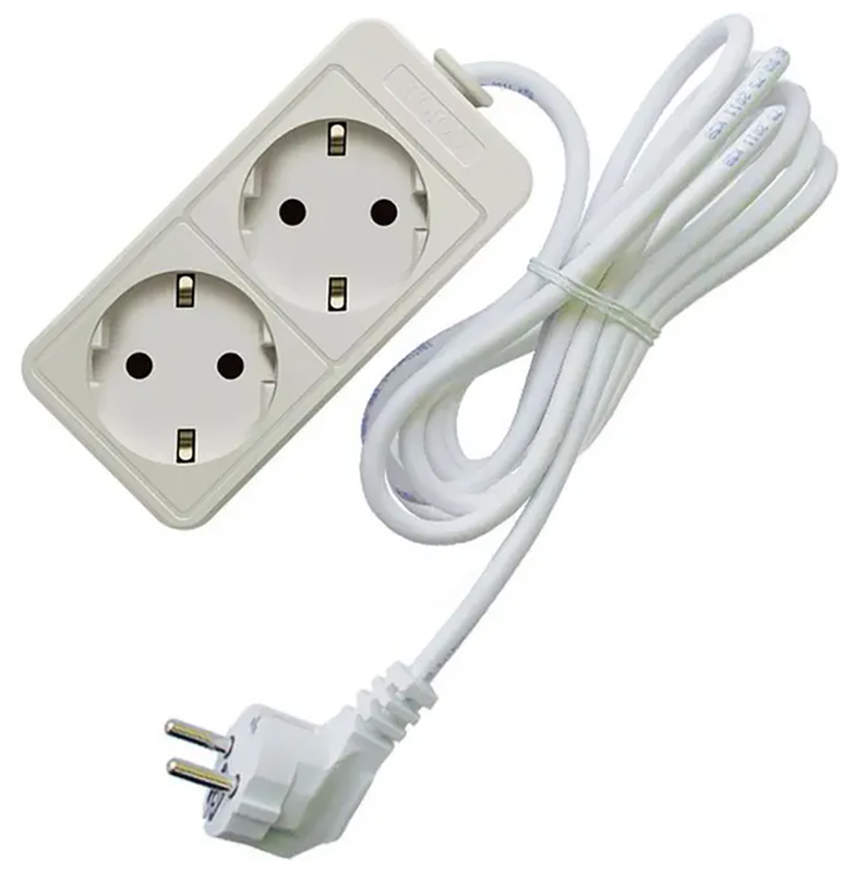 Изображение товара Удлинитель Союз 2х5 м, с заземлением ,16 А, IP20, 3.5 кВт, ПВС