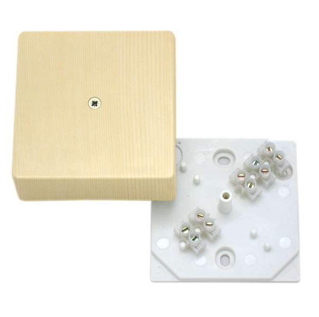 Изображение товара Изделия для электромонтажа HEGEL Коробка распределительная ОП 75х75х30мм с клемм. сосна