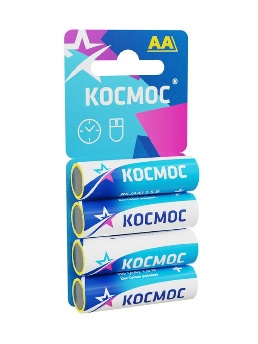 Изображение товара Элемент питания солевой Космос AA/R6 4хBL 4 шт Изображение товара Элемент питания солевой Космос AA/R6 4хBL 4 шт