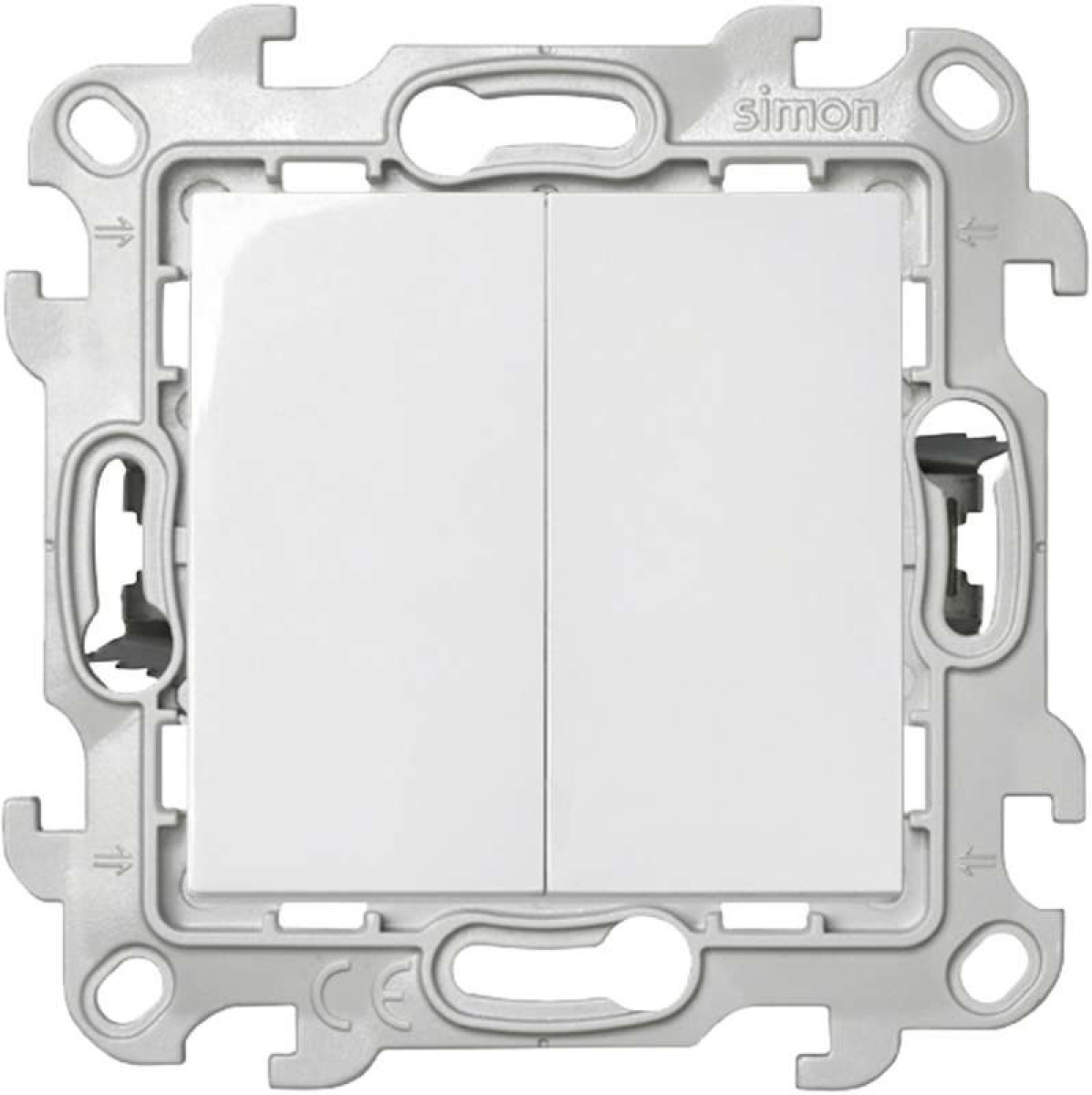 Изображение товара Выключатель Simon 2-кл. 1п 2мод. СП 24 Push&Go 10А IP20 белый