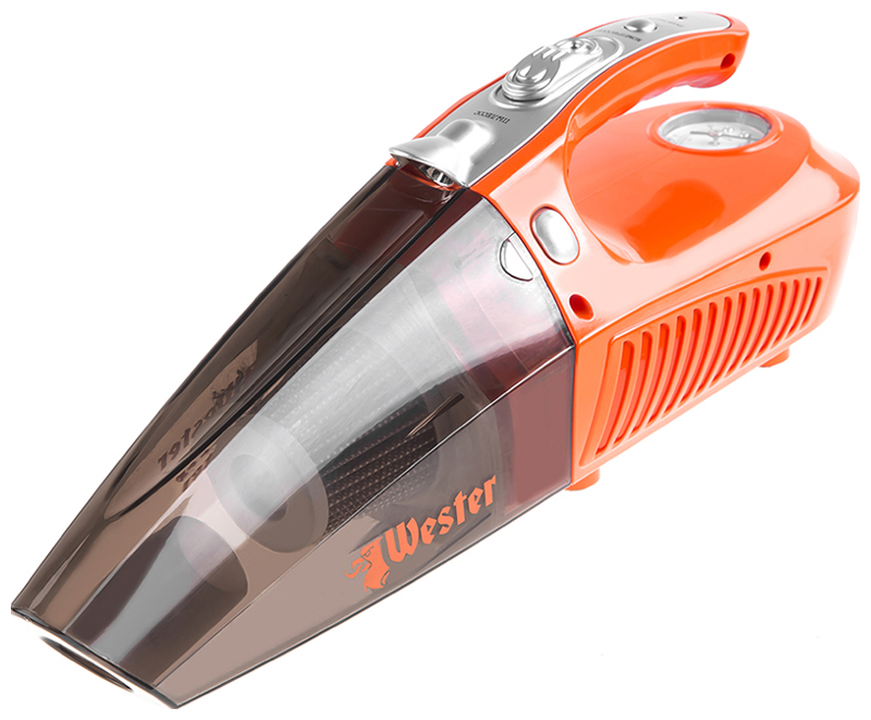 Изображение товара Автомобильный пылесос с компрессором Wester CVC-80 80 Вт, HEPA, 0.2 л