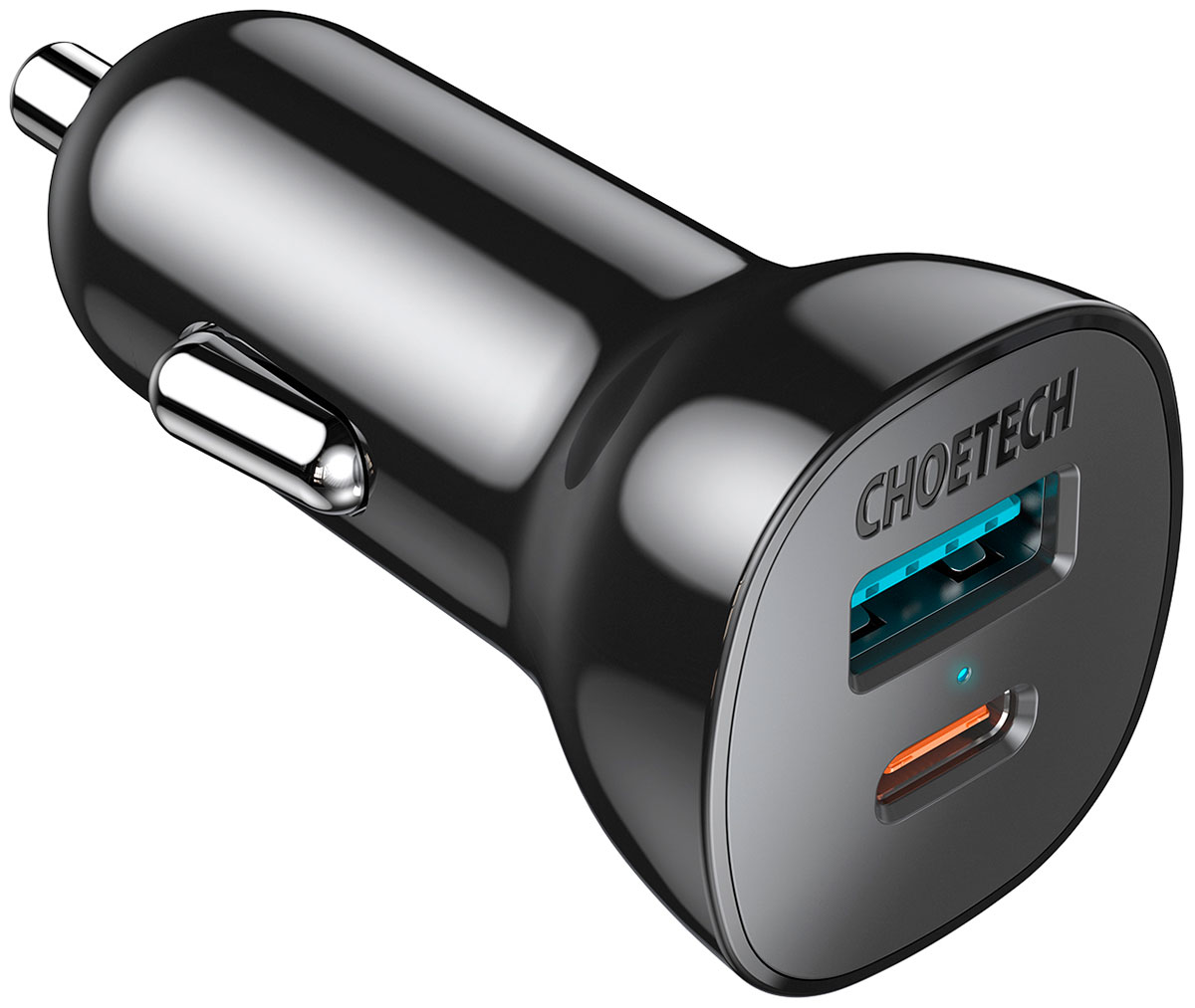 Изображение товара Автомобильное зарядное устройство Choetech QC 3.0 + PD, 20 Вт, 38 Вт (TC0005)