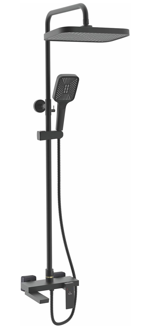 Изображение товара Душевая система Rose R18H/черный (R1836H)
