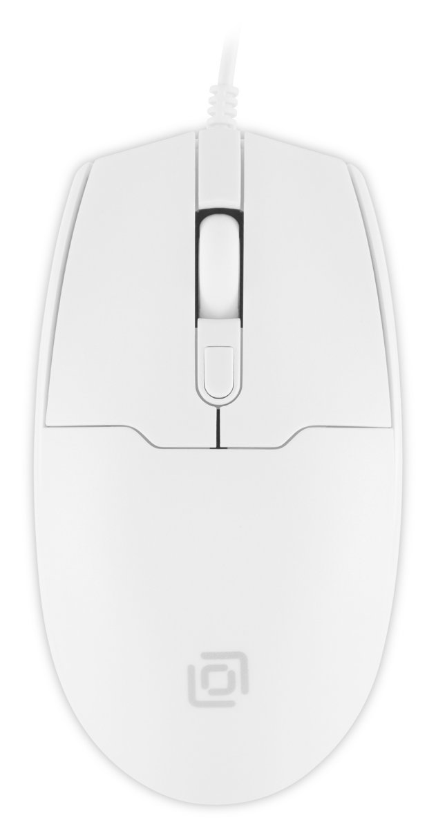 Изображение товара Оптическая мышь Oklick 1868746 147M белая USB 2000dpi для правой и левой руки