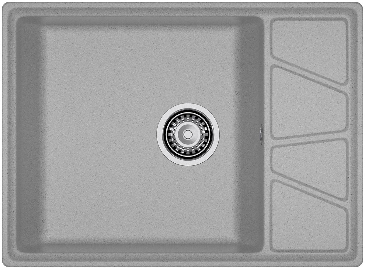 

Кухонная мойка GranFest VERTEX 680L, 1-чаша+крыло 680х500 мм, серый (V-680L серый)
