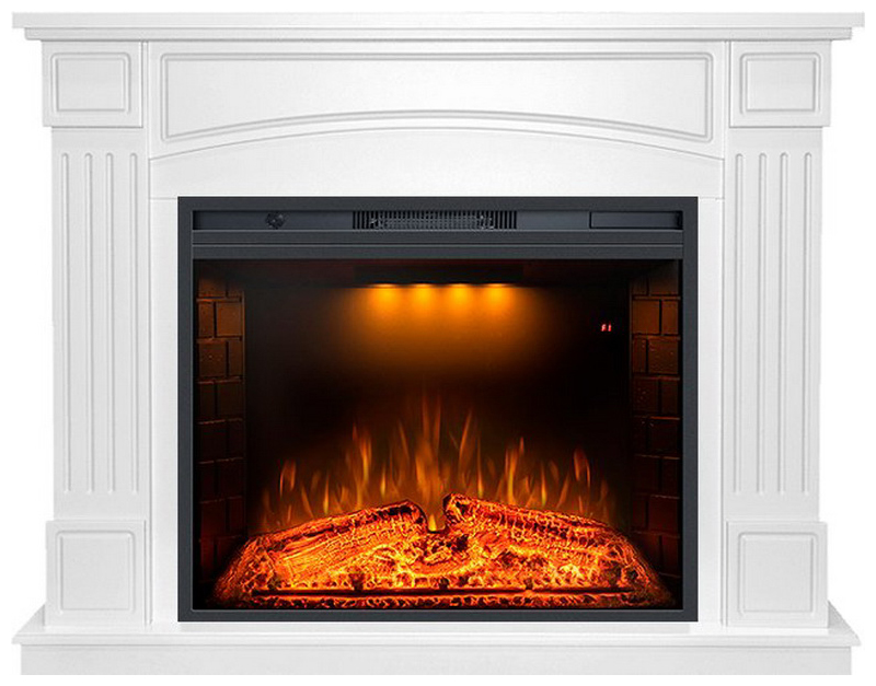 Изображение товара Каминокомплект Royal Flame Boston Белый с электрокамином Emerald 28
