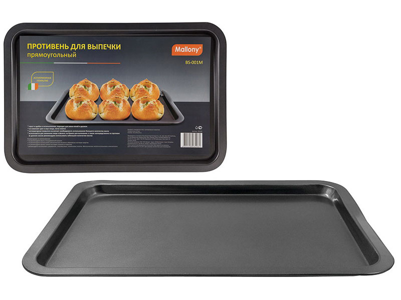 Изображение товара Противень Mallony BS-001M прямоугольный для запекания 43.2x18.5 см